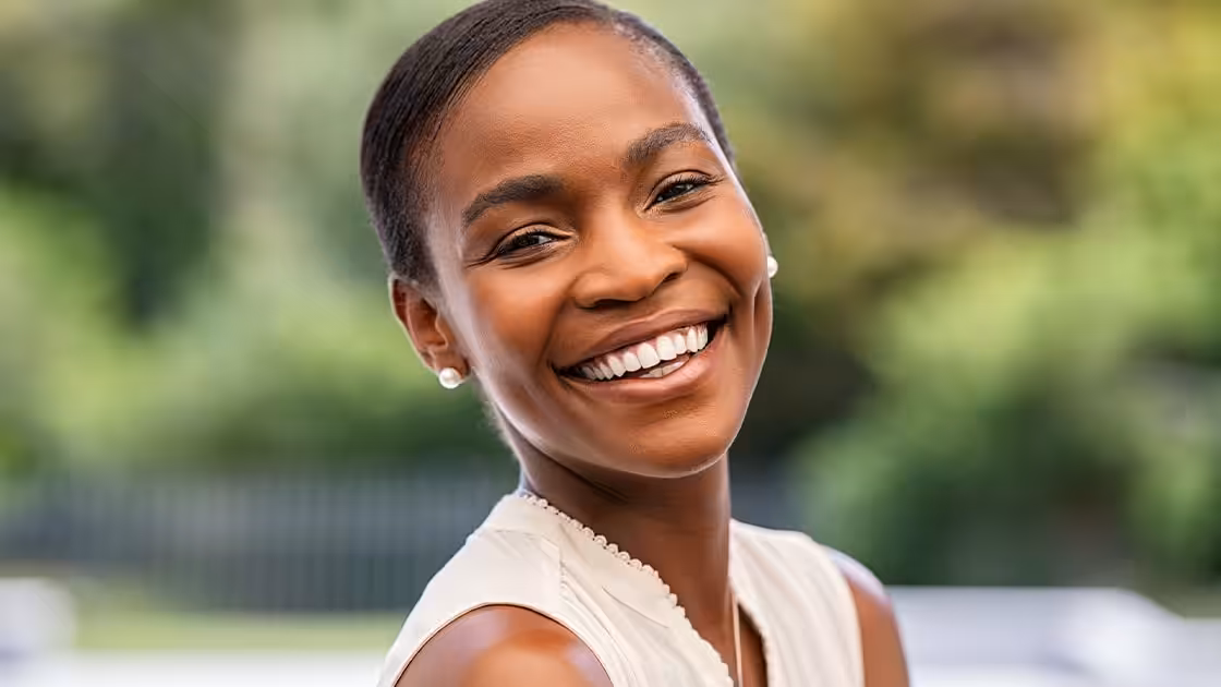 Lady with pretty smile 